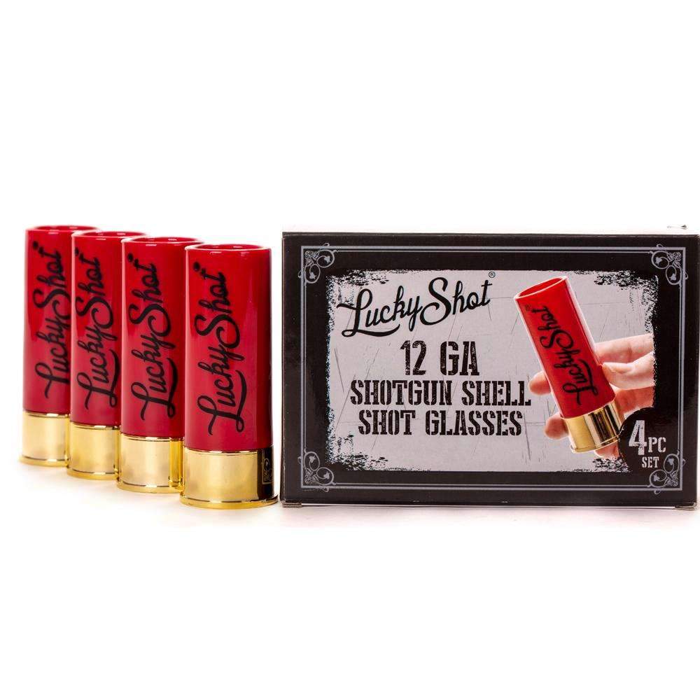 12 Gauge Shotgun Shell Shot Glasses Set of 4