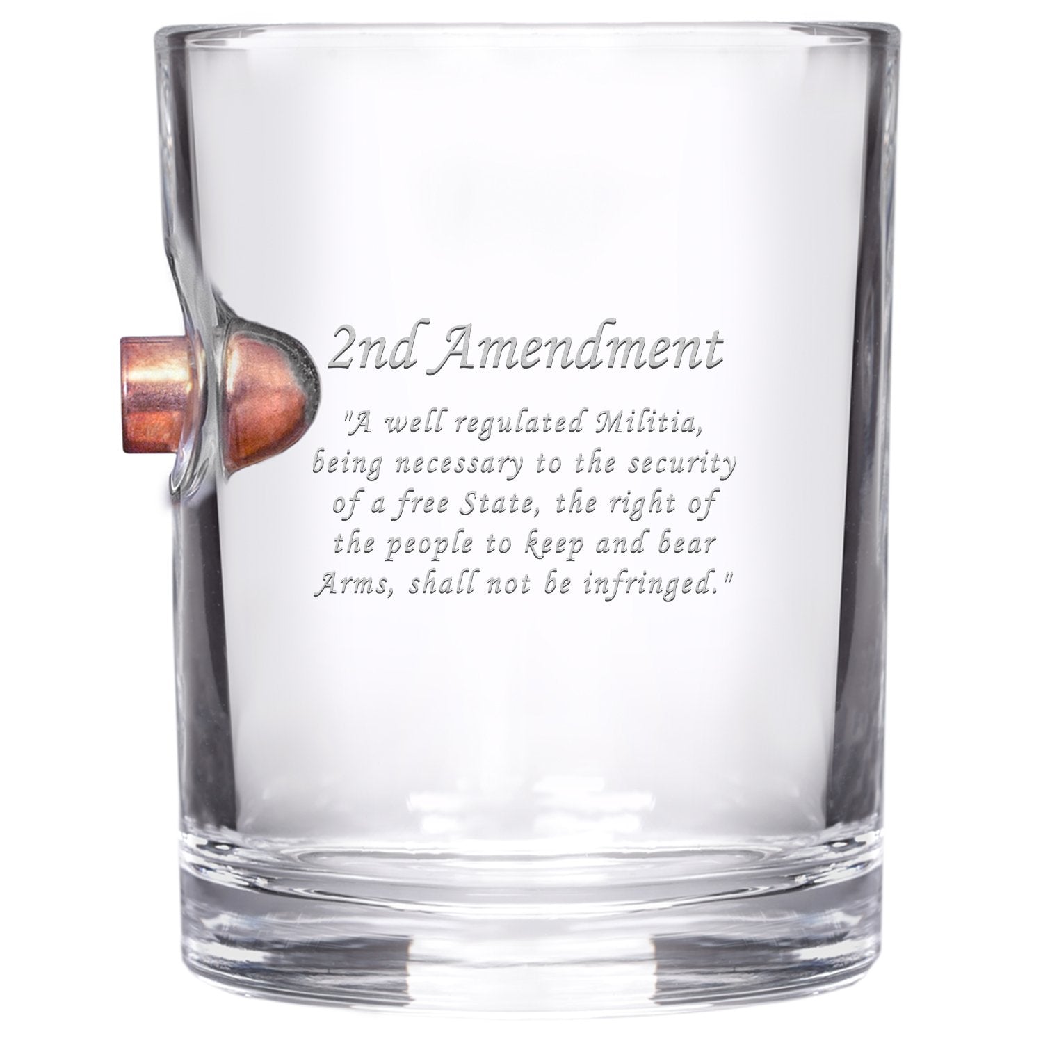 .45 Caliber Bullet Whiskey Glass - 2nd Amendment