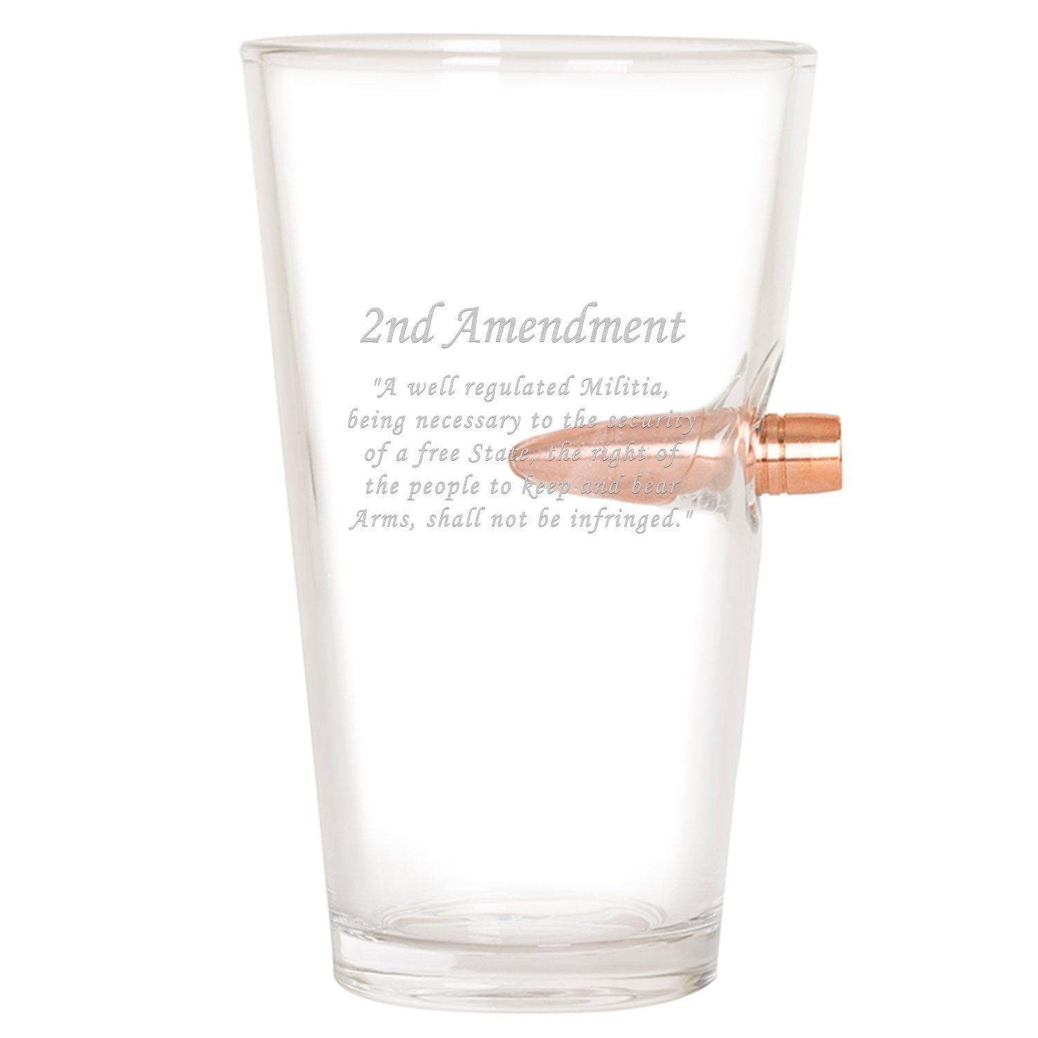 .50 Caliber Bullet Pint Glass - 2nd Amendment