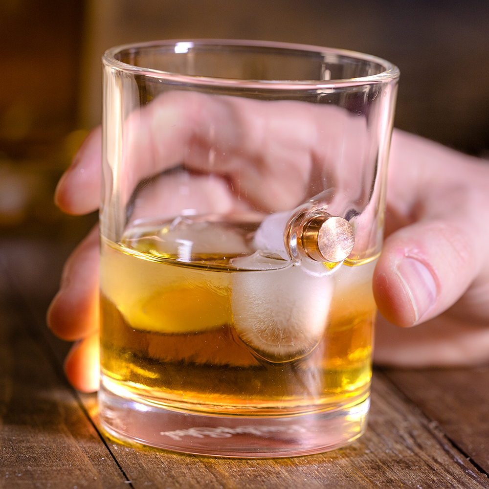 .45 Caliber Bullet Whiskey Glass