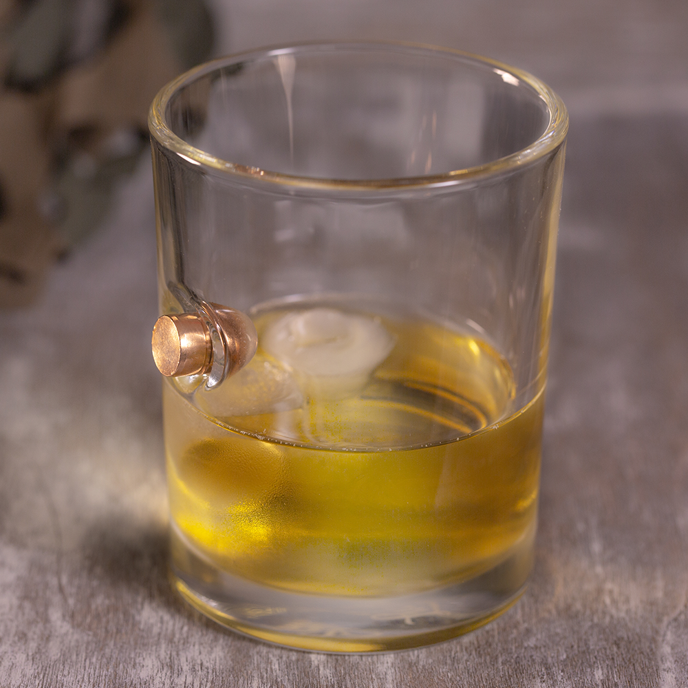 .45 Caliber Bullet Whiskey Glass