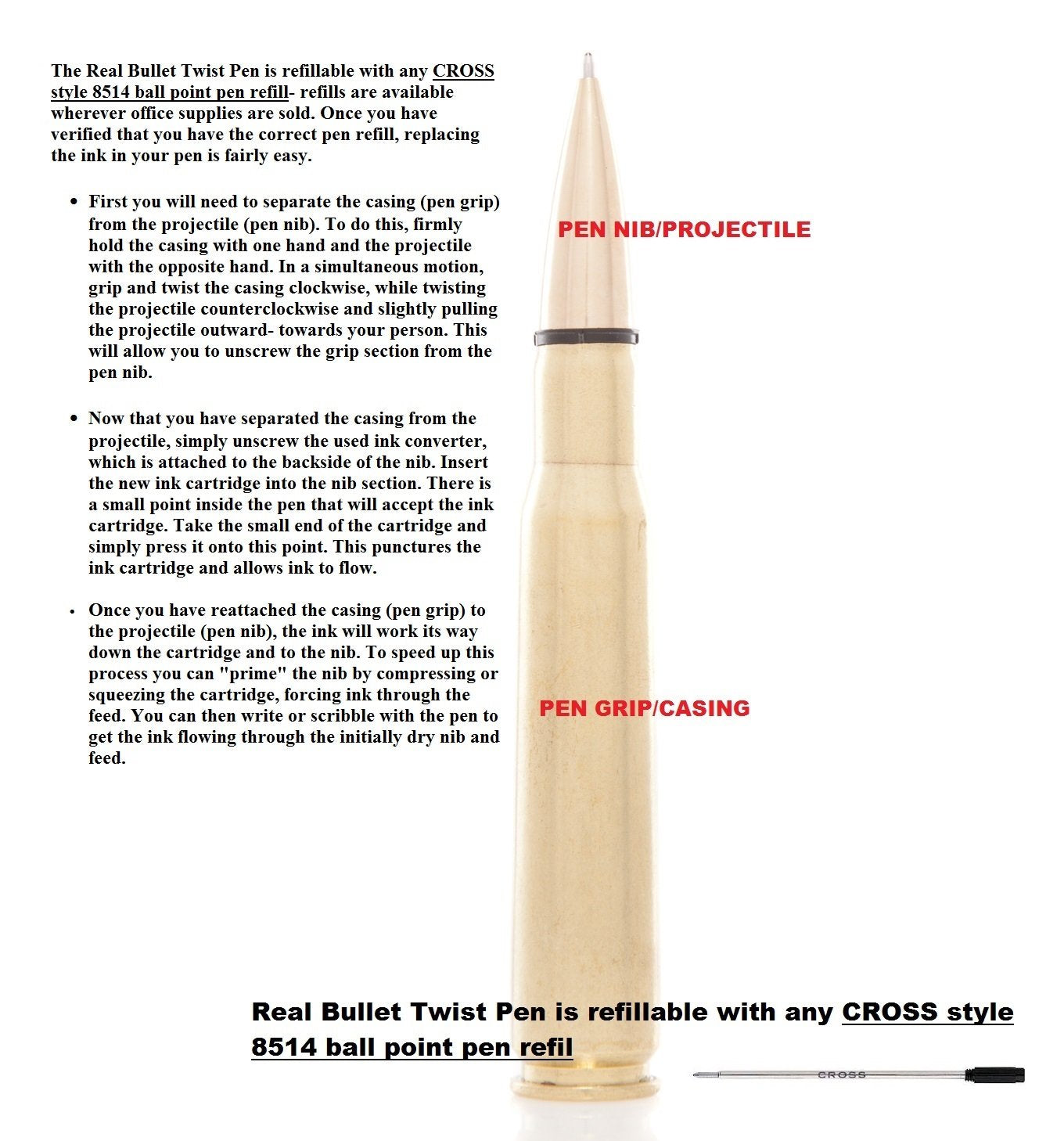 U.S. Marine Corps .50 Caliber Twist Pen