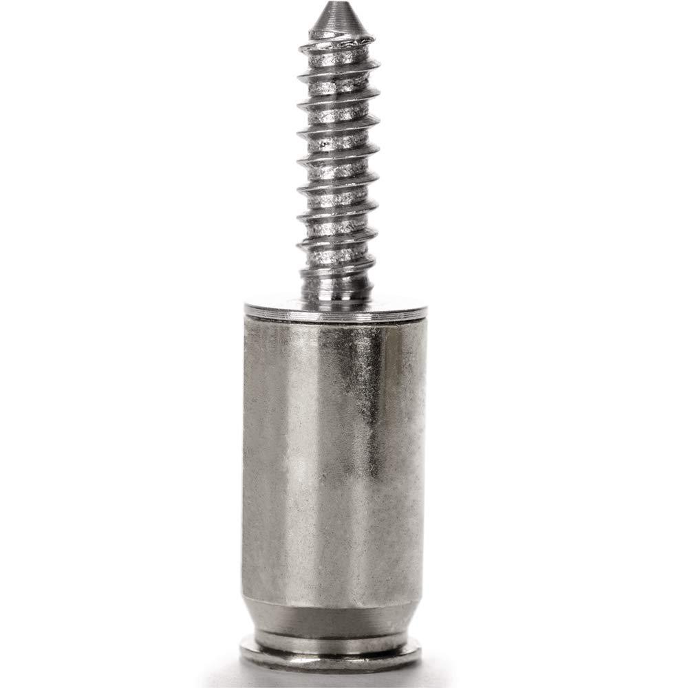 .45 Caliber Nickel Bullet License Plate Fasteners