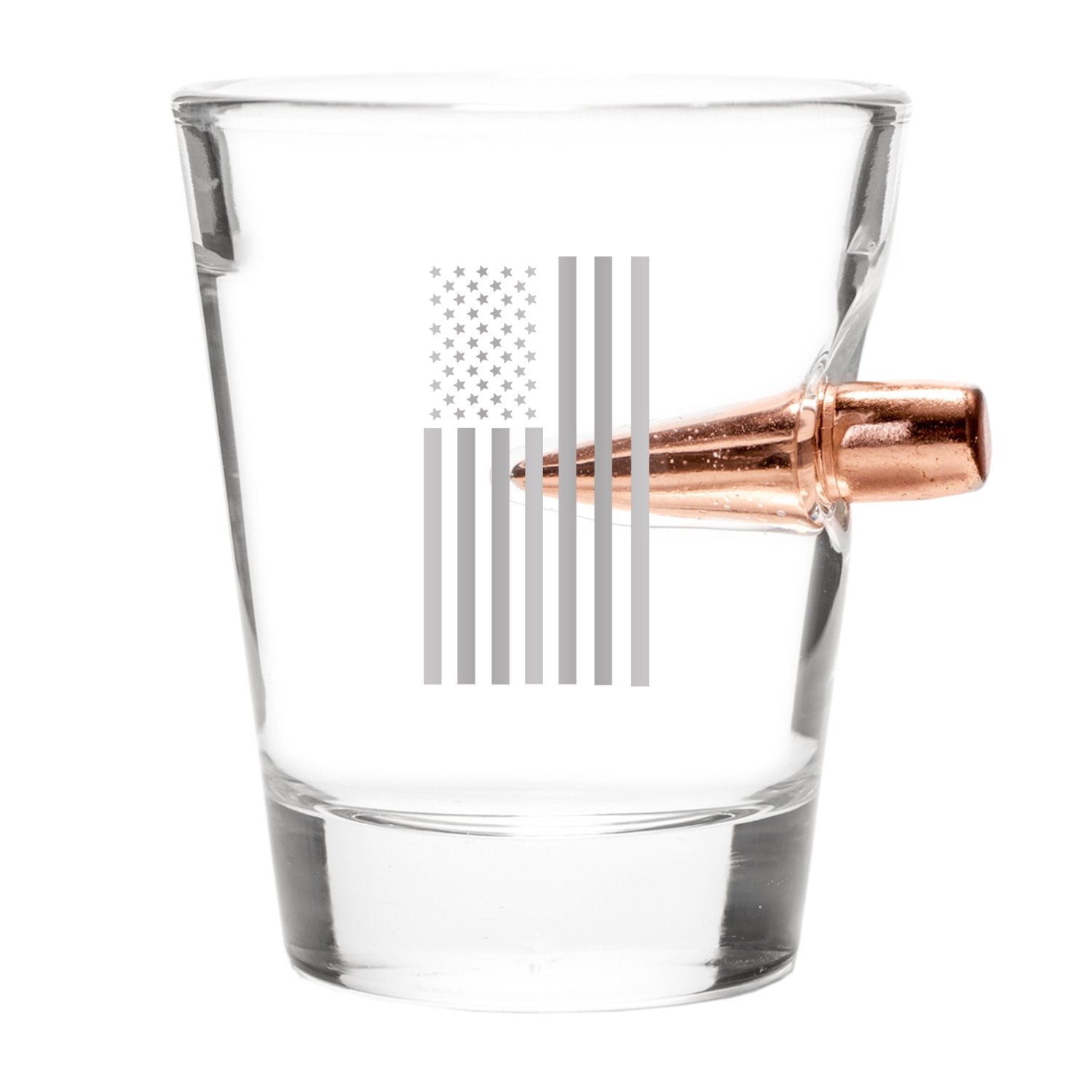 .308 Bullet Shot Glass – Draped Flag