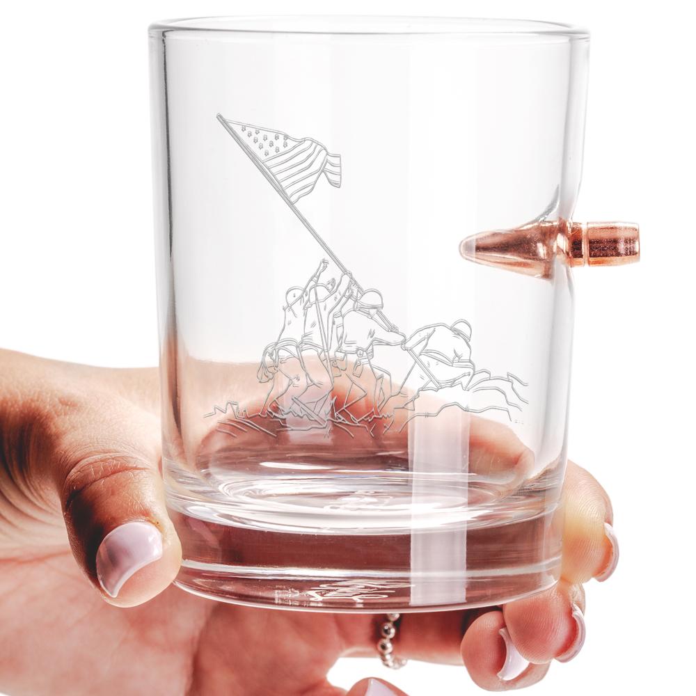 .308 Bullet Whiskey Glass - Honor Iwo Jima