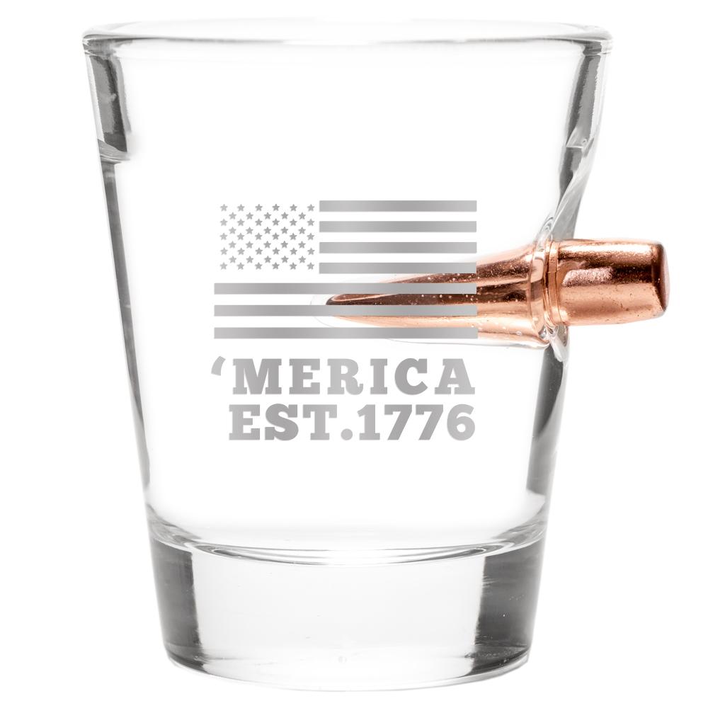 .308 Bullet Shot Glass – 'Merica EST. 1776