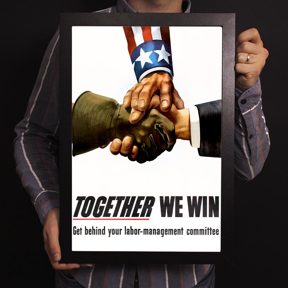 Together We Win World War II Poster