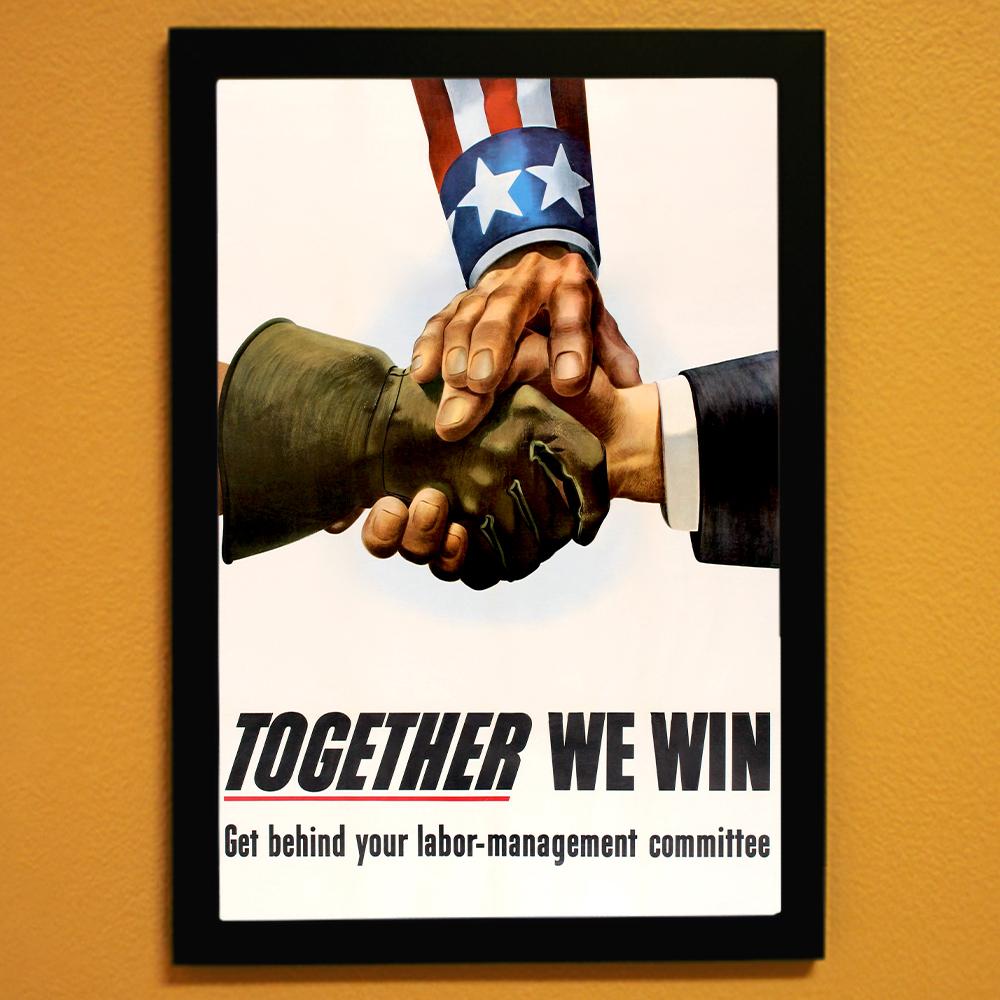 Together We Win World War II Poster