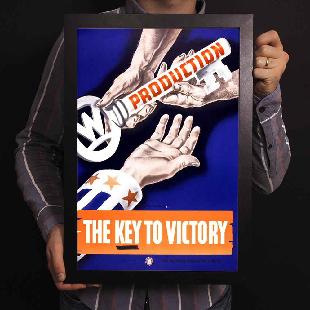 Production - The Key To Victory World War II Poster