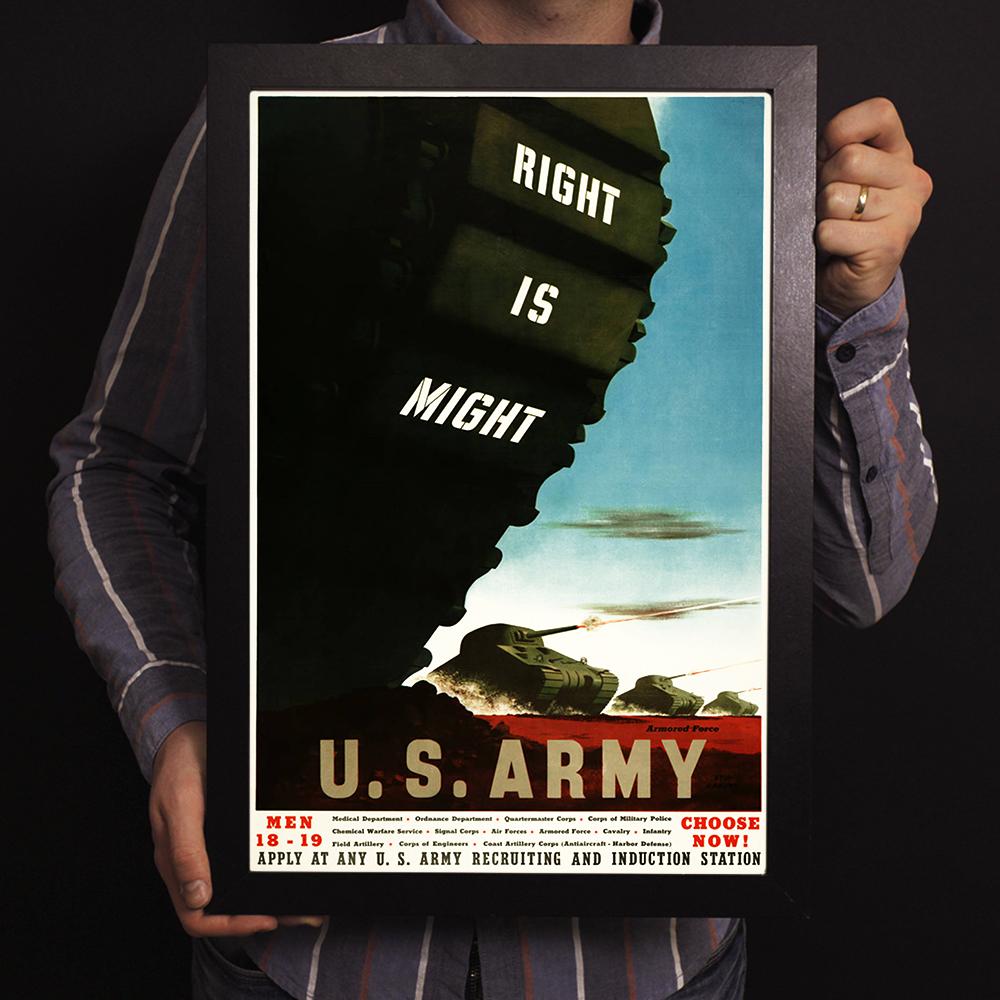Right Is Might World War II Poster