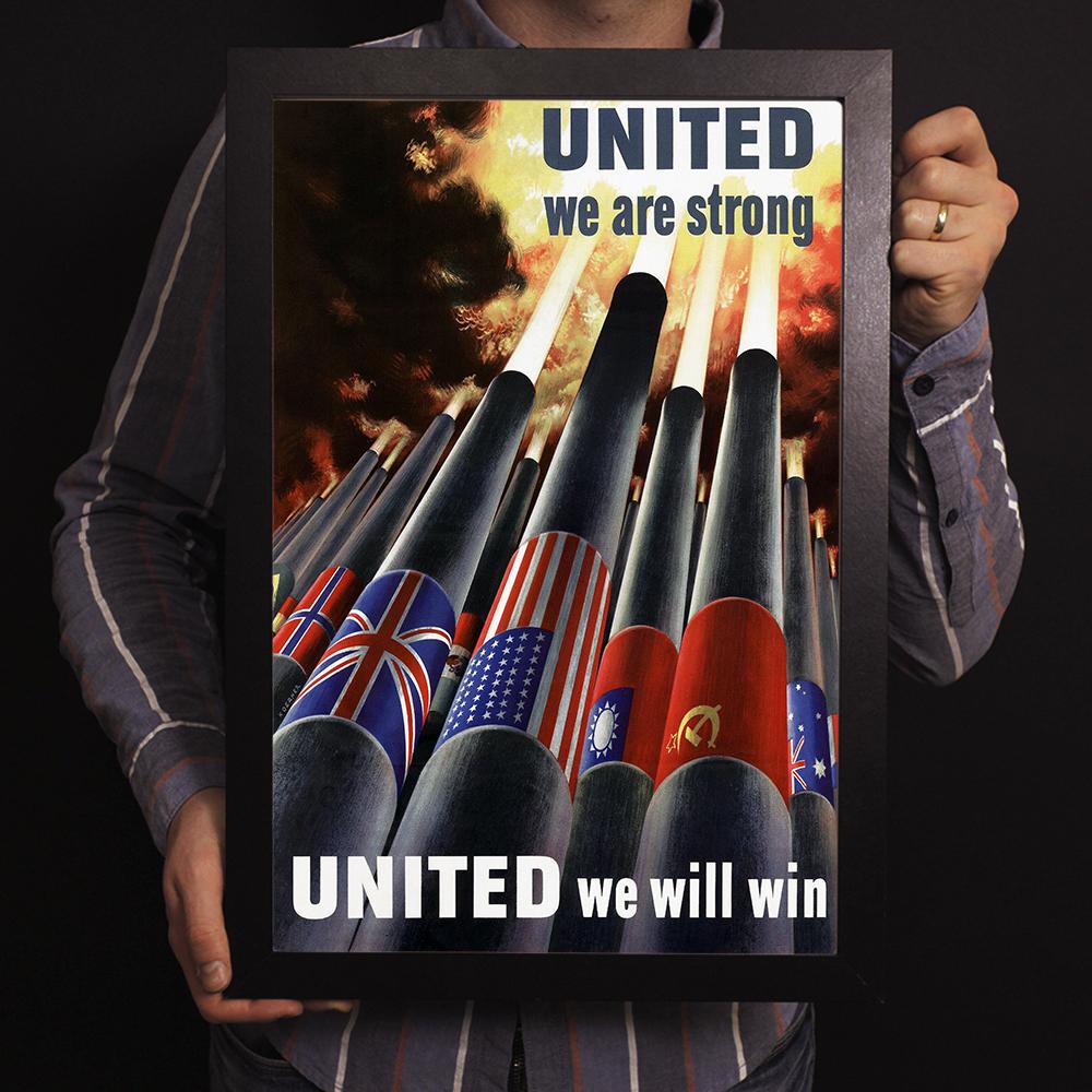 United We Are Strong World War II Poster