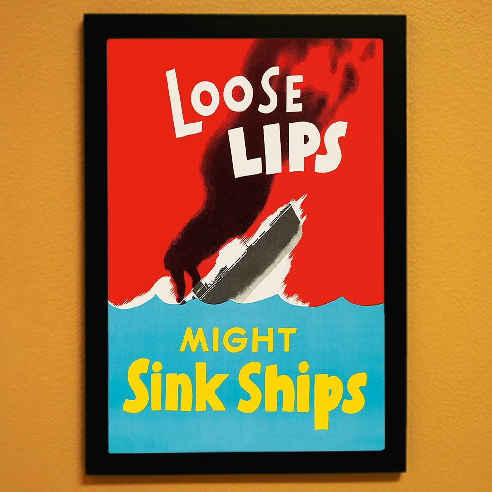 Loose Lips Sink Ships World War II Poster