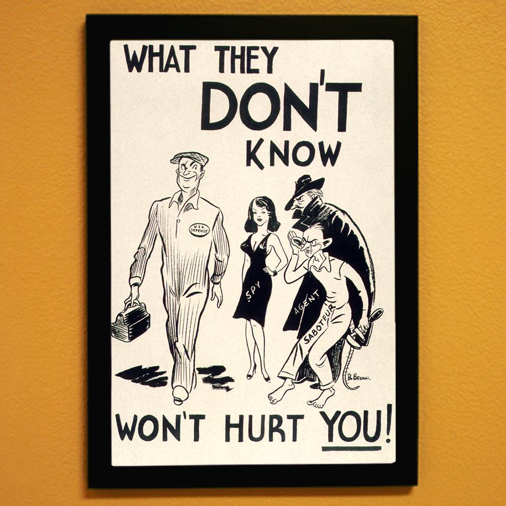 What They Don't Know Won't Hurt You World War II Poster