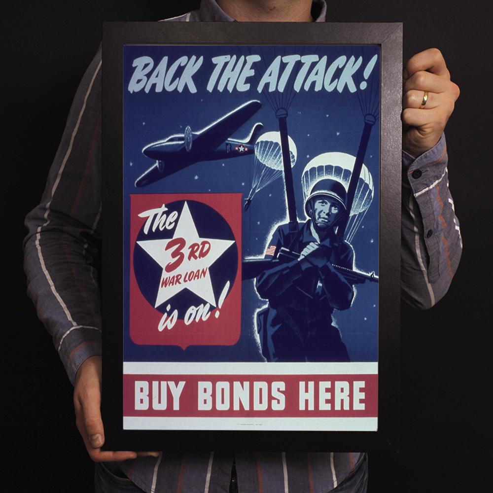 Back the Attack World War II Poster