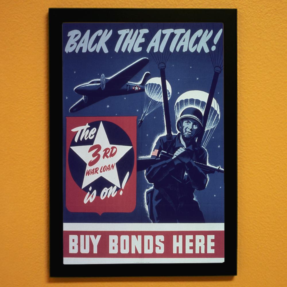 Back the Attack World War II Poster