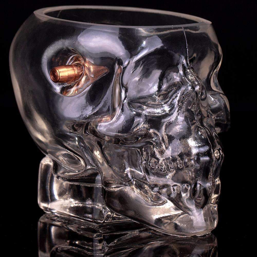 Headshot Whiskey Glass - Embedded with a Real .308 Bullet