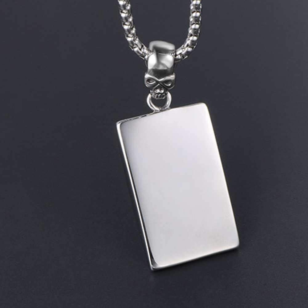 Jude Jewelers Retro Vintage Stainless Steel Gothic Skull Spade Ace Poker Biker Halloween Pendant Necklace