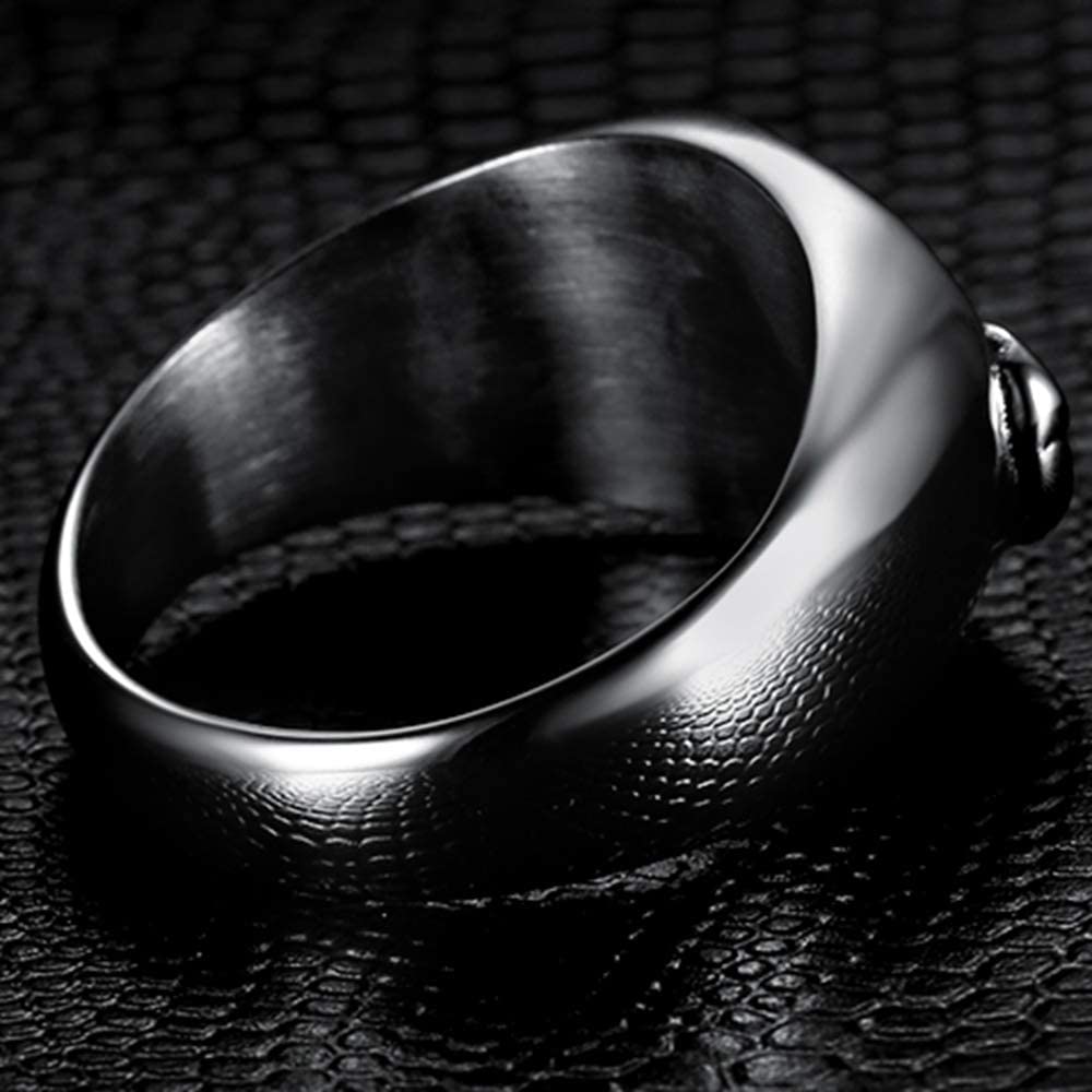 Jude Jewelers Stainless Steel Signet Style Motorcycle Rider Biker Ring