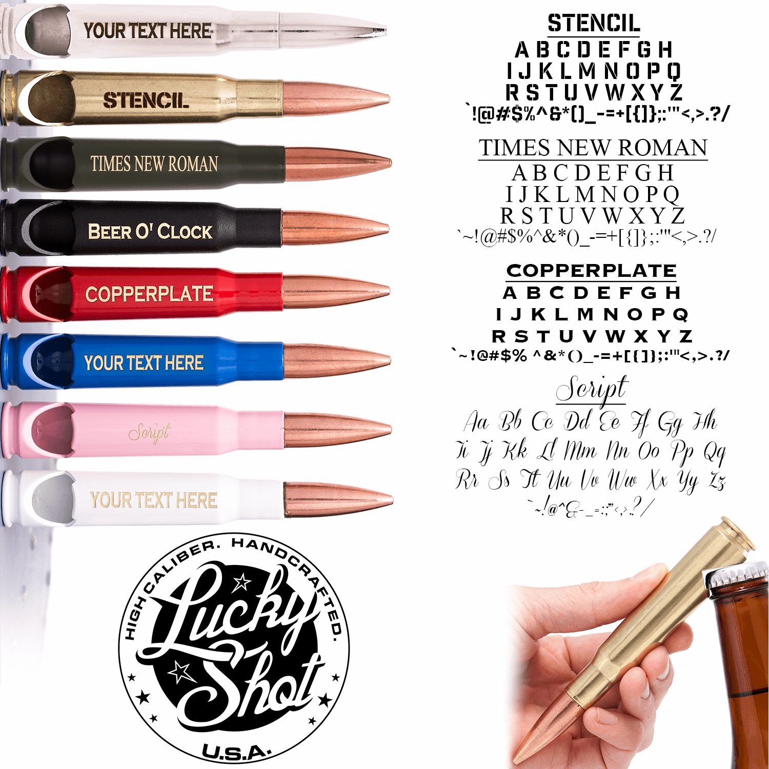 .50 Caliber BMG Bullet Bottle Opener in Chrome