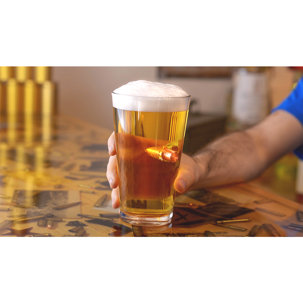 .50 Caliber Bullet Pint Glass