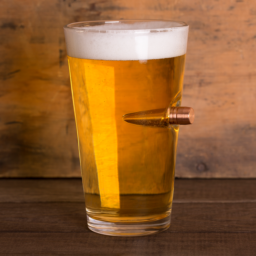 .50 Caliber Bullet Pint Glass