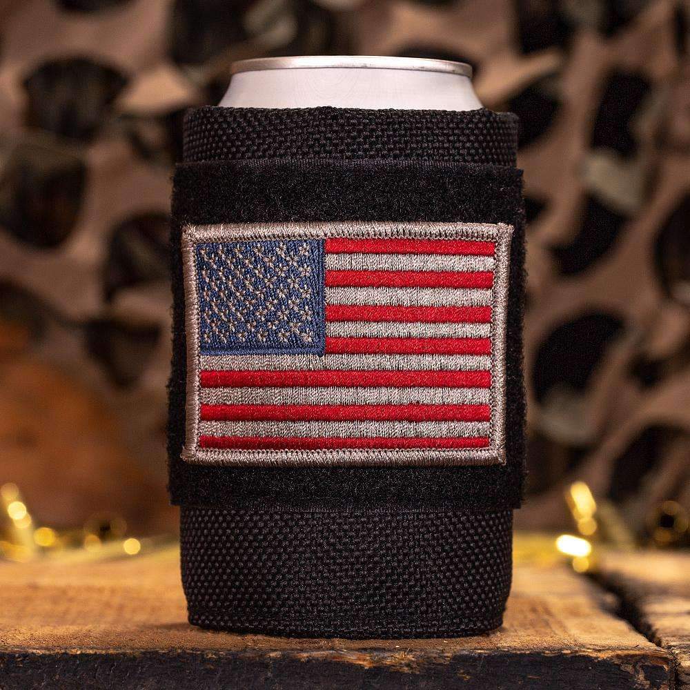 Tactical Velcro Drink Sleeve W/ 2 Embroidered Patches