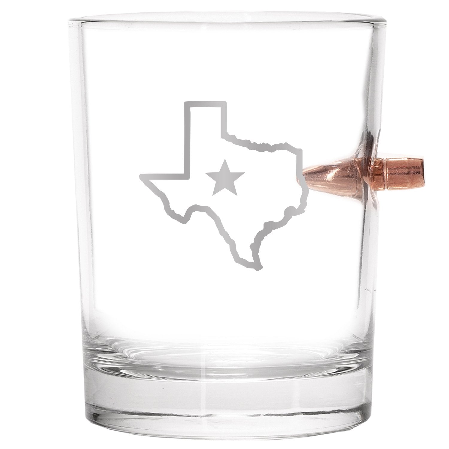 .308 Bullet Whiskey Glass - State of Texas